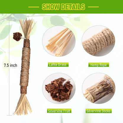 Cleaning Tools - Silvervine Sticks Cat Chew Toys For Indoor Cats