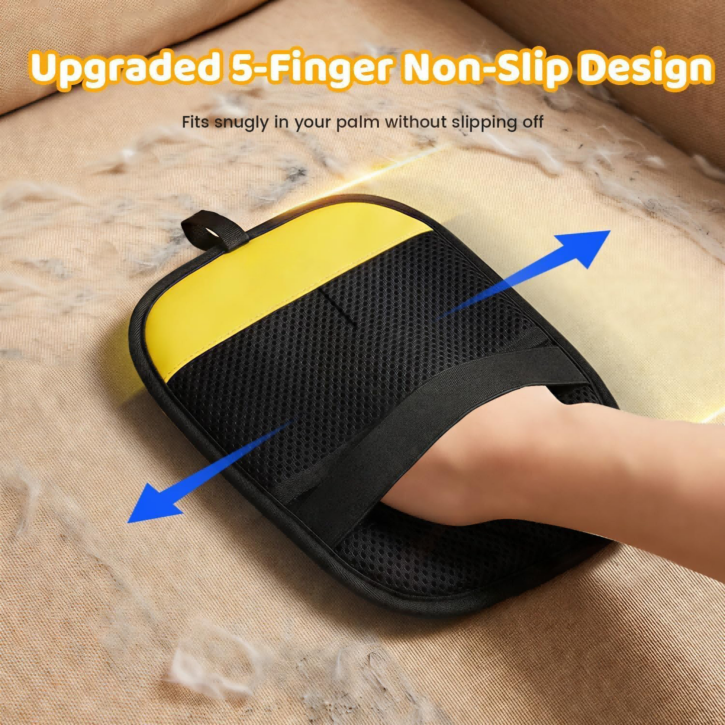 Pet Hair Removal Glove For Dogs & Cats, Upgraded Reusable Electrostatic Pet Hair Remover Glove, Magic Brush Mitt Tool For Couch, Furniture, Bed