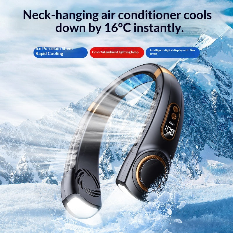 Ice-ceramic Cooling Smart Portable Neck-mounted Fansilent