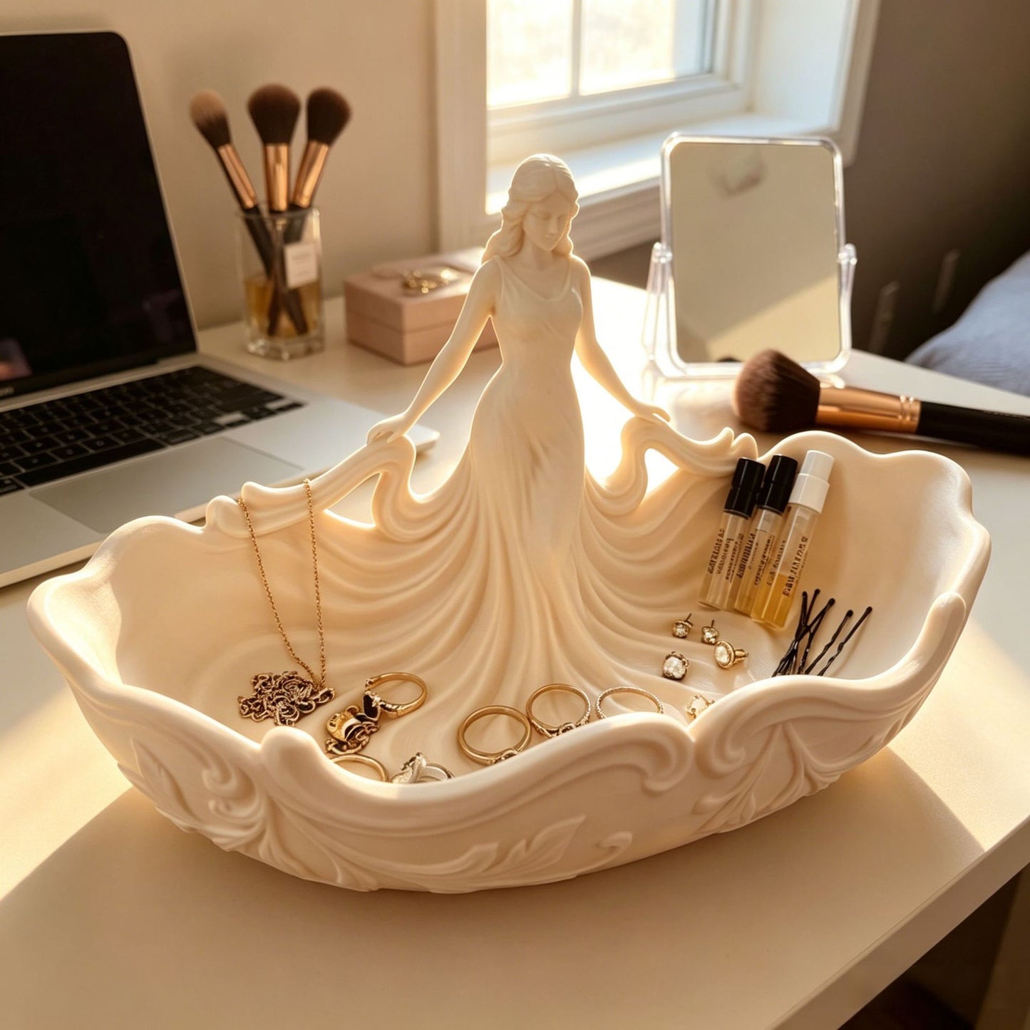 Jewelry Storage Tray Decorative Home Desk Item