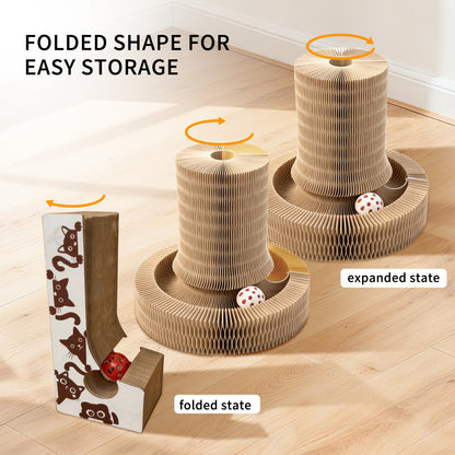 Multi-form Foldable Magic Organ Cat Scratcher Corrugated Cardboard