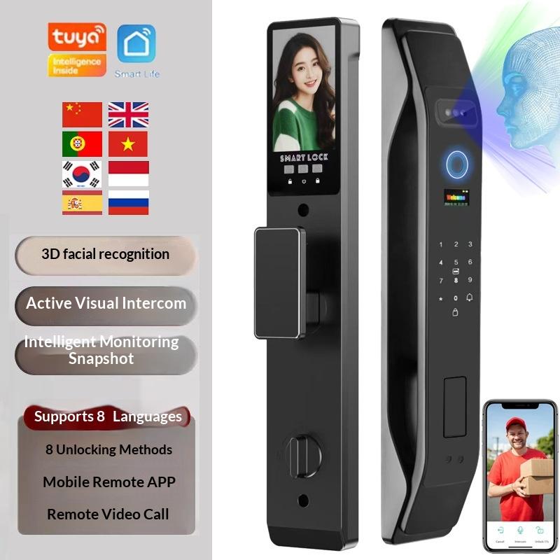 Facial Recognition Fully Automatic Smart Door Lock With Video Intercom
