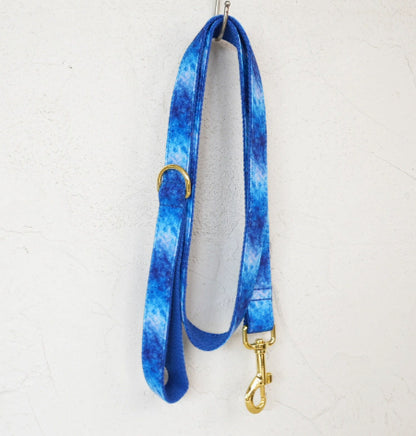 Blue Agate Dog Collar Pet Supplies Export Leash Set Gold Buckle