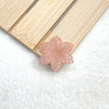 Matte Acrylic Snowflake Spacers, Frosted Scalloped Center-Drilled Charms For DIY Vintage Hair Sticks, Earrings & Craft Jewelry Supplies.