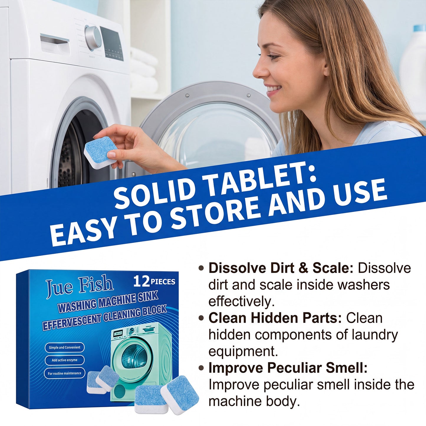 Cleaning Tools - JUE FISH Gentle Cleaning Tablets For Removing