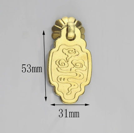 Furniture Cabinet Door Copper Fittings Auspicious Cloud And Fish