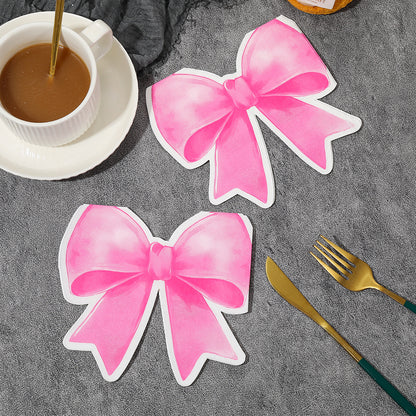 Home Decor - Bow-Shaped Special-Shaped Printed Napkins Party Napkins