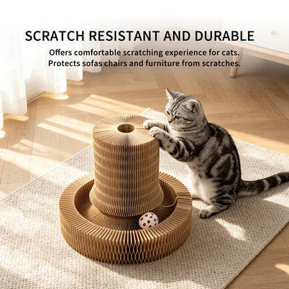 Multi-form Foldable Magic Organ Cat Scratcher Corrugated Cardboard