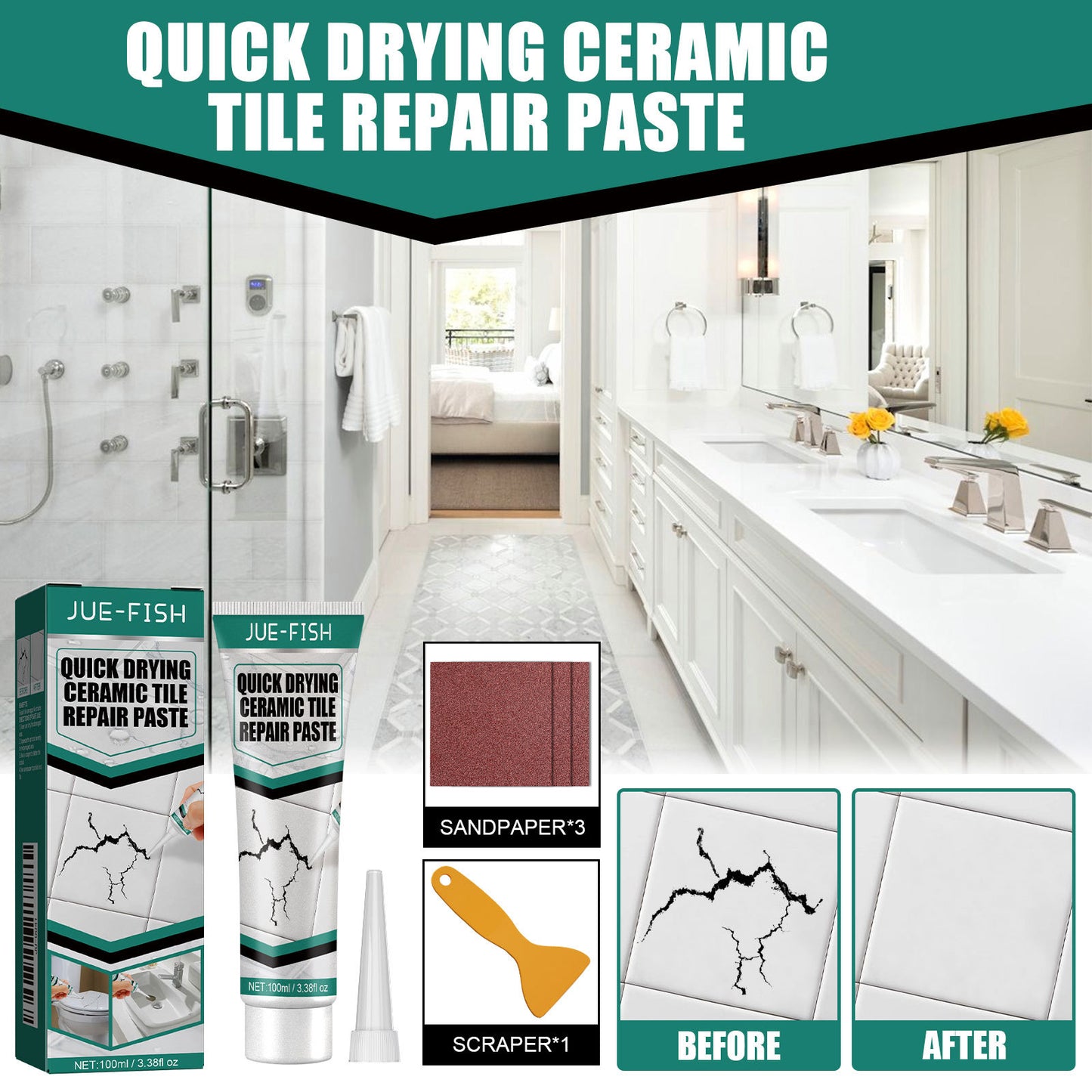 Bathtub Marble Furniture Toilet Crack Repair Tile Quick-drying Adhesive