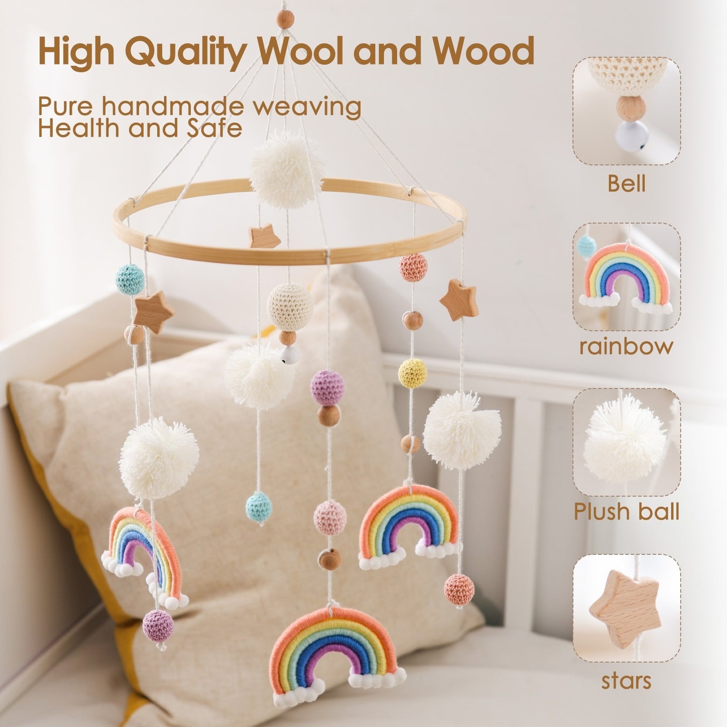 Nordic-style Baby Room Decor Crib Mobile