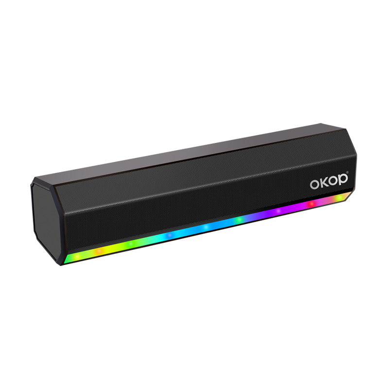 KP-557 Bluetooth Speaker With RGB Colorful Lights Home Soundbar With Wireless Bluetooth Deep Bass High-Fidelity Surround Sound And Card Playback
