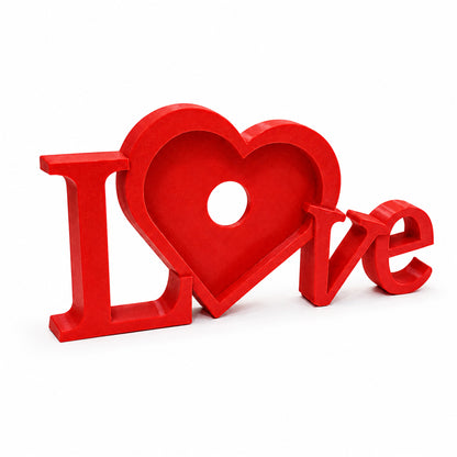 Home Decor - Love Heart Photo Frame Tabletop Decor, Freestanding 3D