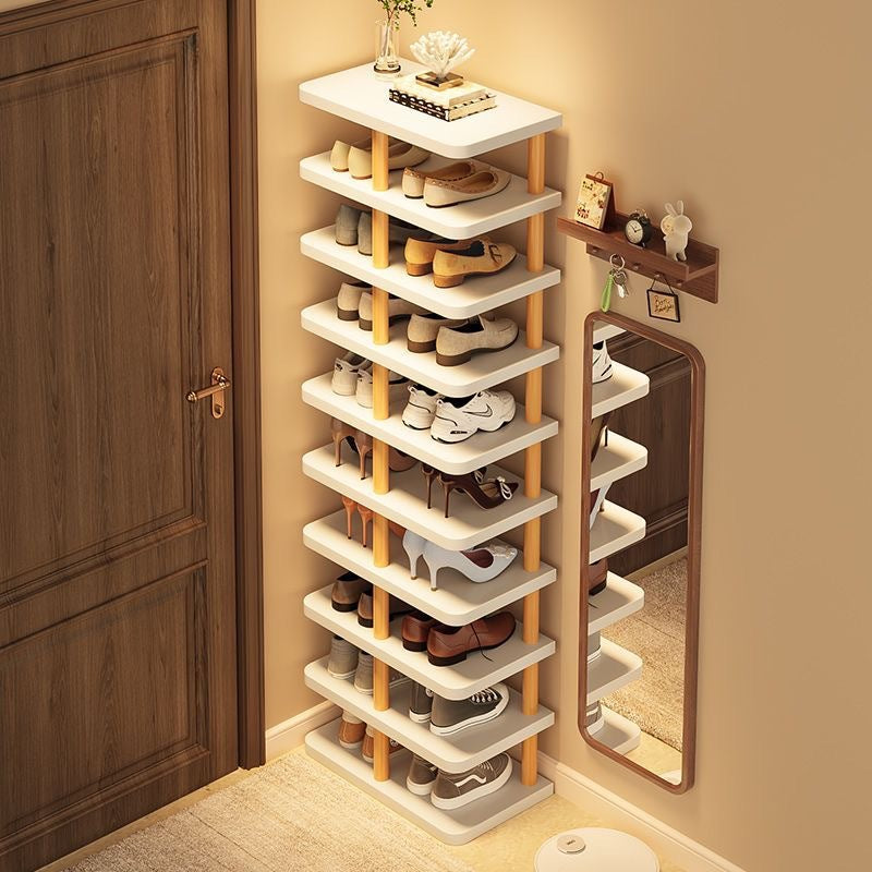 Smart Home Gadget - Simple Multi-tiered Wooden Shoe Rack For Home Use