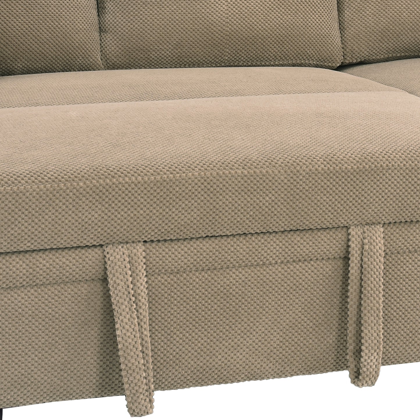 Sleeper Sofa, Sectional with Pull-Out Bed, Reversible Chaise, Storage