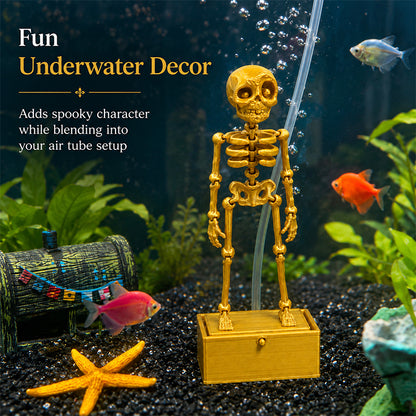 Home Decor - Movable Skeleton Aquarium Ornament, 3D Printed