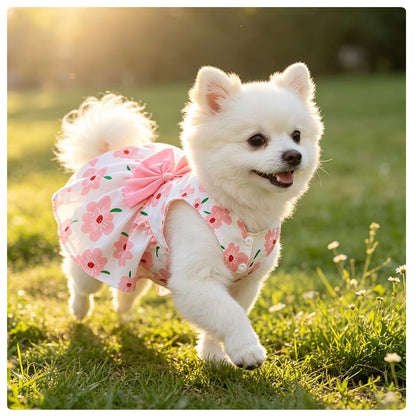 3 Pack Pet Dog Dress, Dog Dresses For Small Girl, Floral Sleeveless Summer Clothes For Small Pet Dogs Cats, Girl Dog Clothes