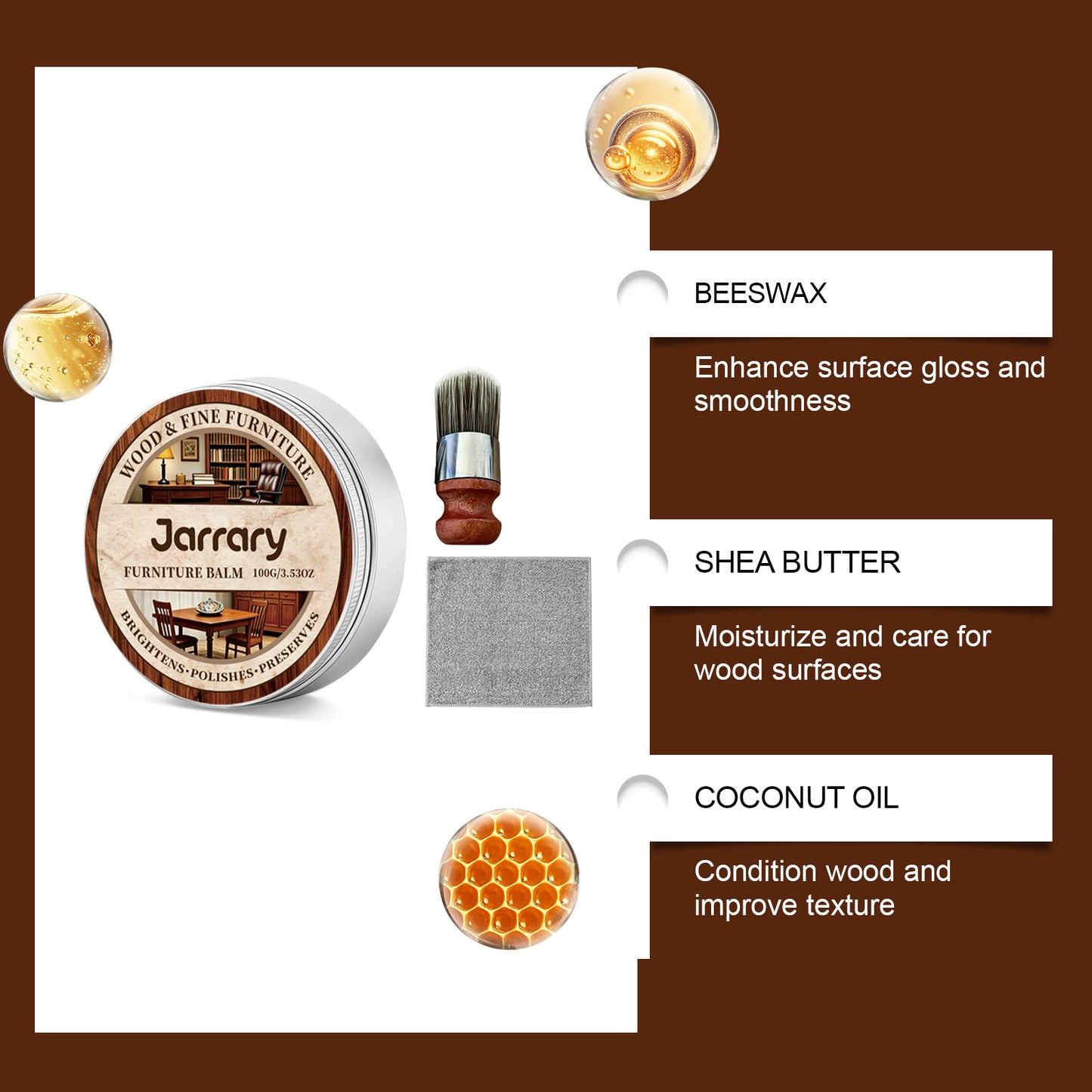 Furniture Polishing Paste Wooden Furniture Gentle Cleaning Dirt