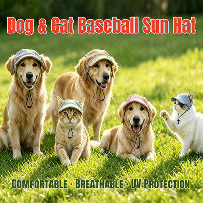 Cat Sun Hat,Dog Bucket Hat,Pet Sport Hat&Pet Hat With 2Ear Holes,Fall Hats For Cats&Dogs,Decorative Hats For Cats&Dogs,Make Your Pet Even Cuter And