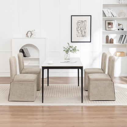 Kitchen Organizer - Linen Dining Chairs, Modern Fabric Side Chairs