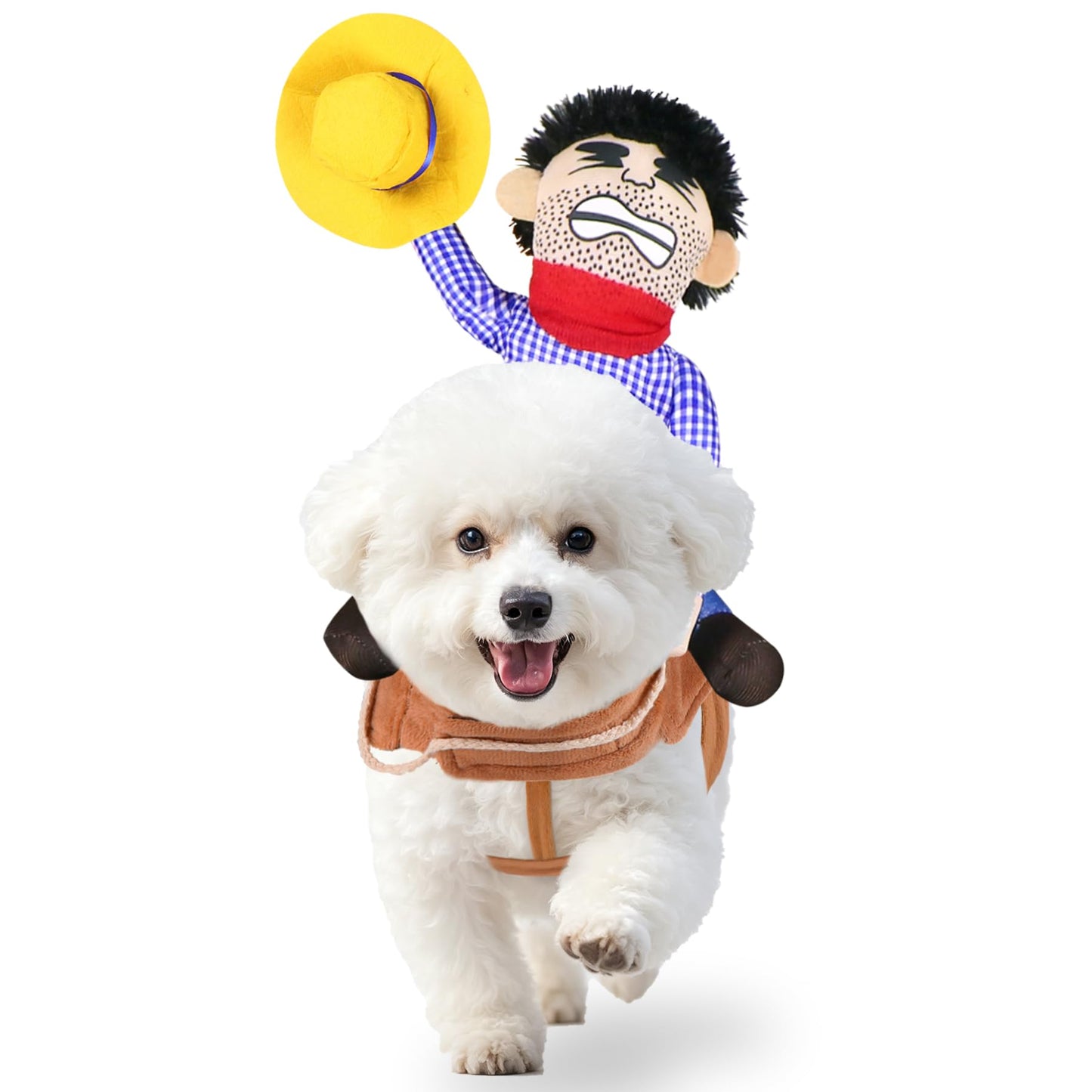 Dog Halloween Costumes, Funny Dog Cowboy Rider Costume, Adjustable Pet Halloween Cosplay Costume For S M L XL Dogs