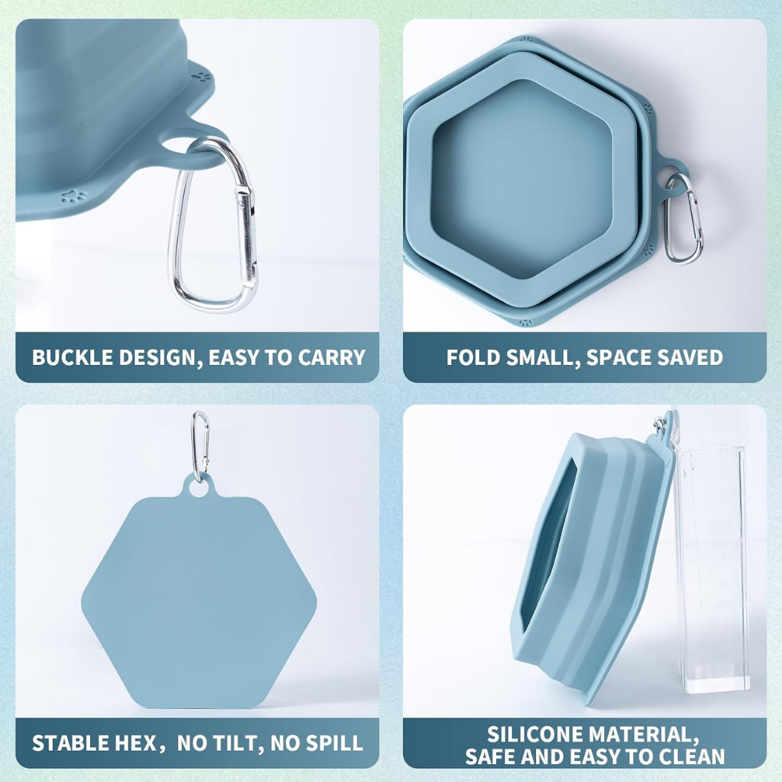 Pet Supplies - No Splash Dog Travel Bowls For Cars, Spill Proof