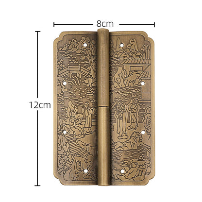Chinese-style Antique inspired Solid Brass Furniture Hinge Pull Handle