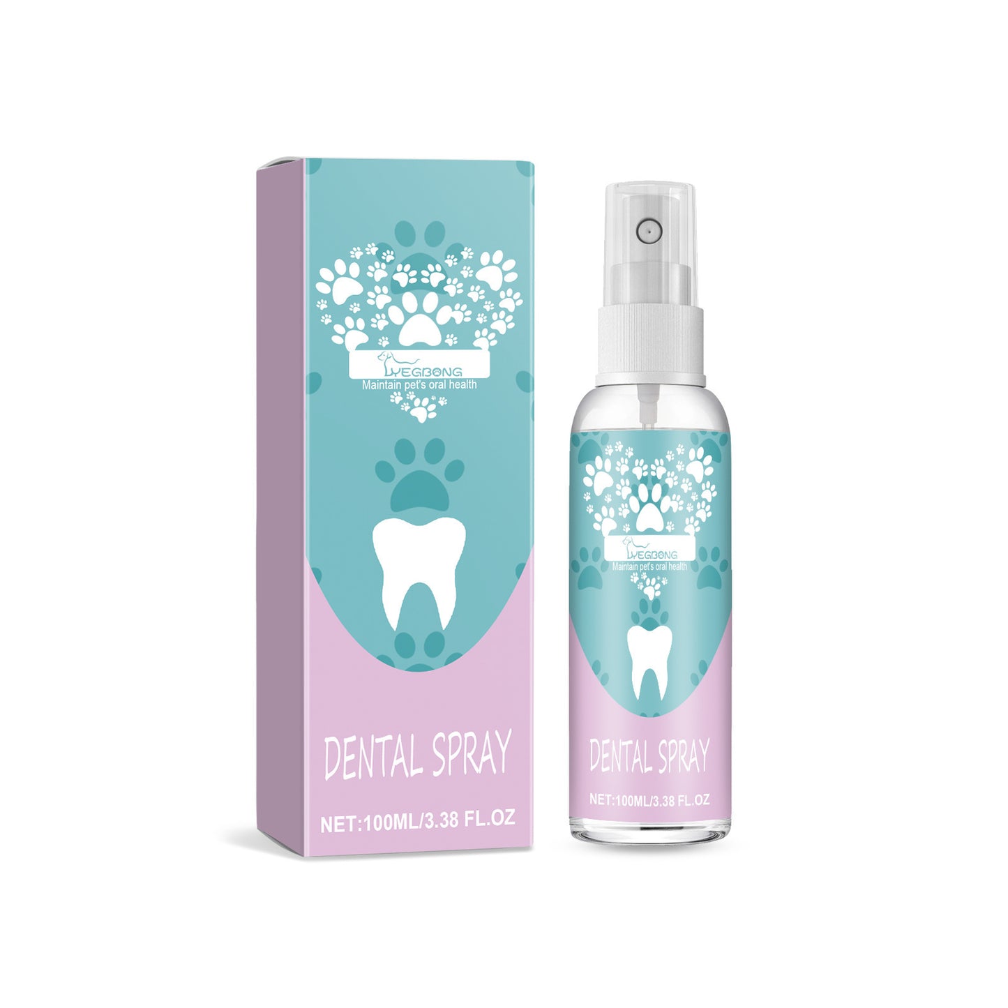 Yegbong Pet Teeth Spray, Cleans Pet Oral Cavity, Removes Tooth Stains And Yellow Teeth