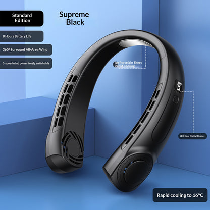 Ice-ceramic Cooling Smart Portable Neck-mounted Fansilent
