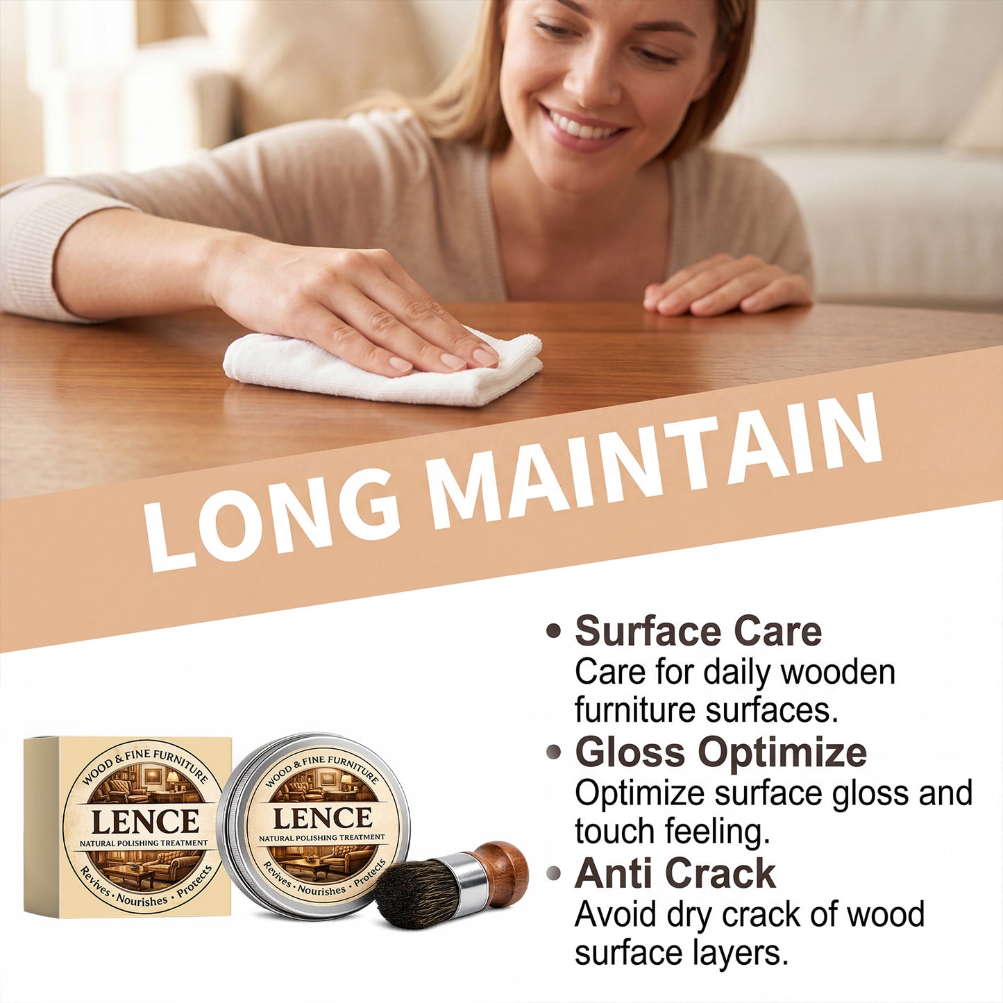 Furniture Care Cream Gentle Texture Gentle Polishing Brightening
