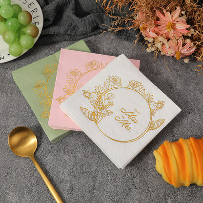 Home Decor - Customized Square Home Napkin Hotel Hot Stamping Napkin