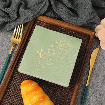 Home Decor - Customized Square Home Napkin Hotel Hot Stamping Napkin