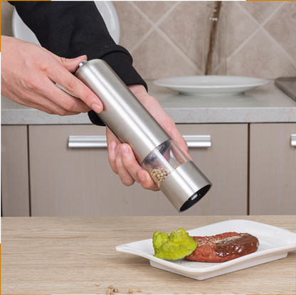 Kitchen Organizer - Stainless Steel Electric Pepper Grinder, ABS