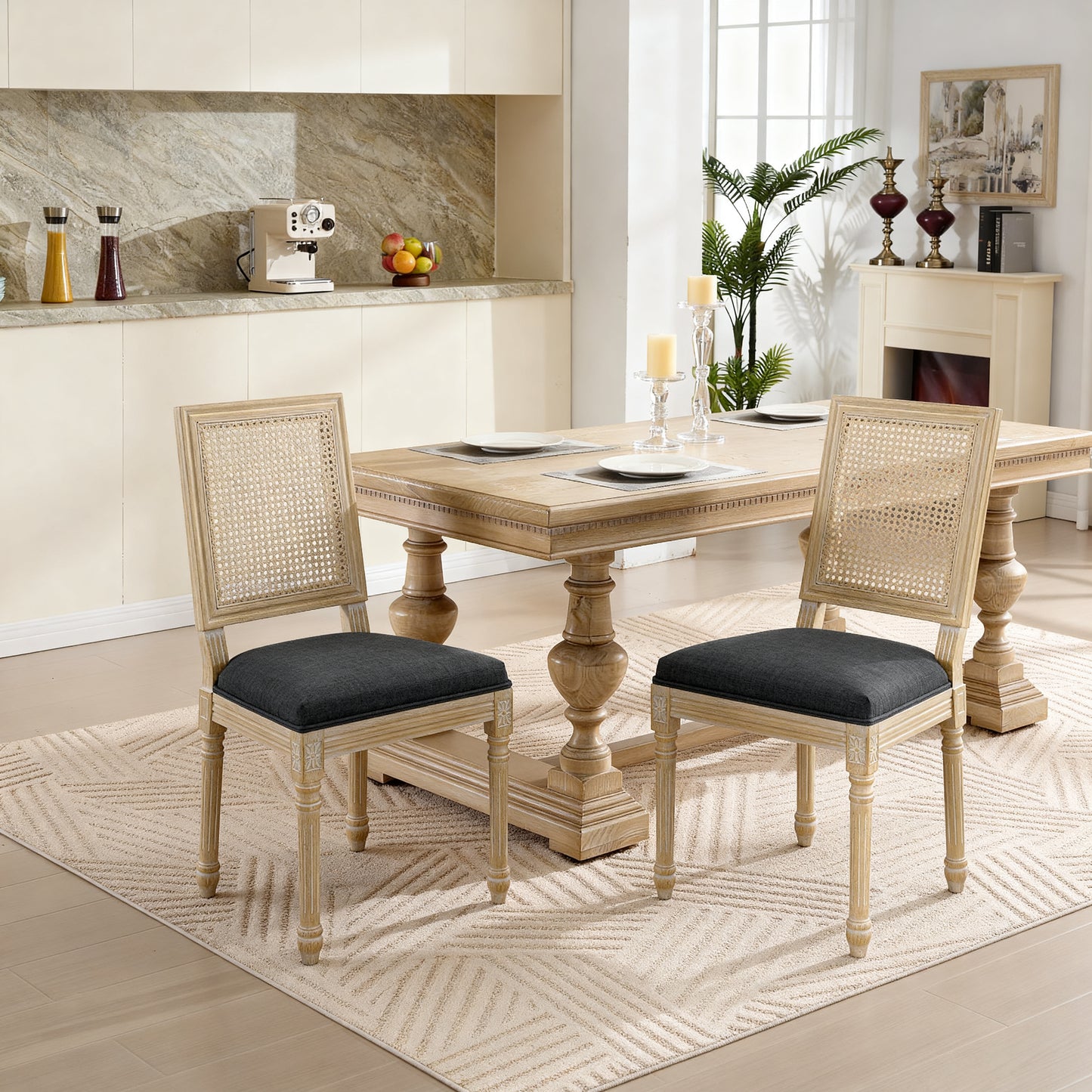Kitchen Organizer - French Country Dining Chairs Set of 2