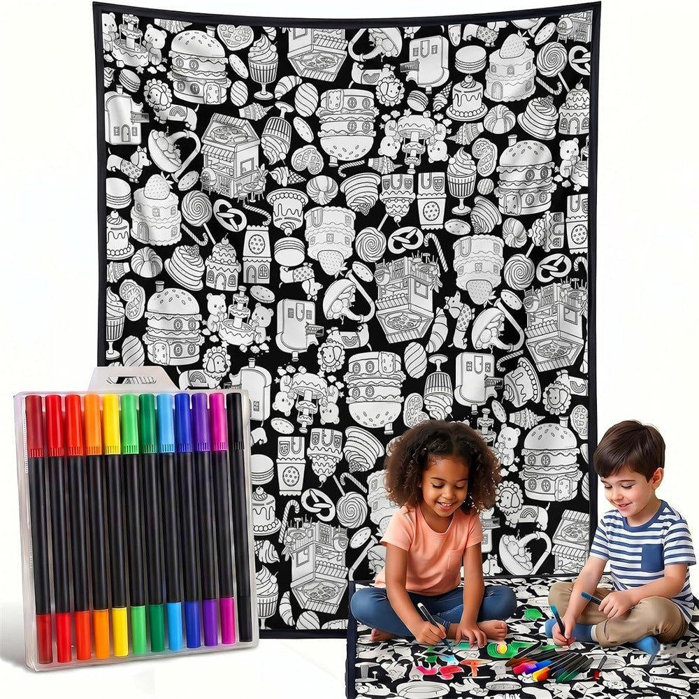 Creative Coloring DIY Multi-Functional Nap Blanket For Home Leisure