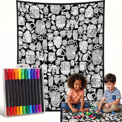 Creative Coloring DIY Multi-Functional Nap Blanket For Home Leisure