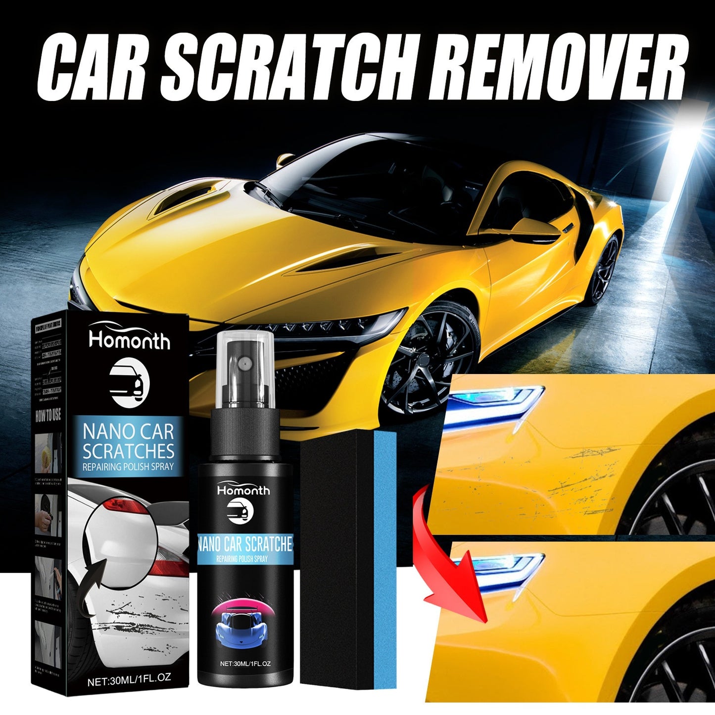 Cleaning Tools - Scratch-care Spray For Car Scratch Restoration And