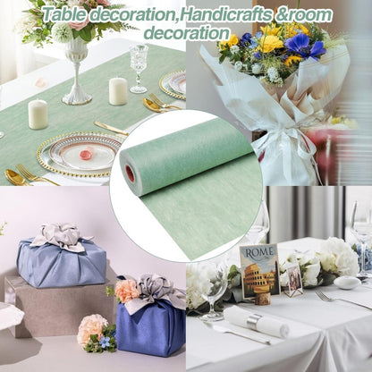 Pet Supplies - 1 Roll Of Table Runner, 30 Cm X 25 M, Eucalyptus Green