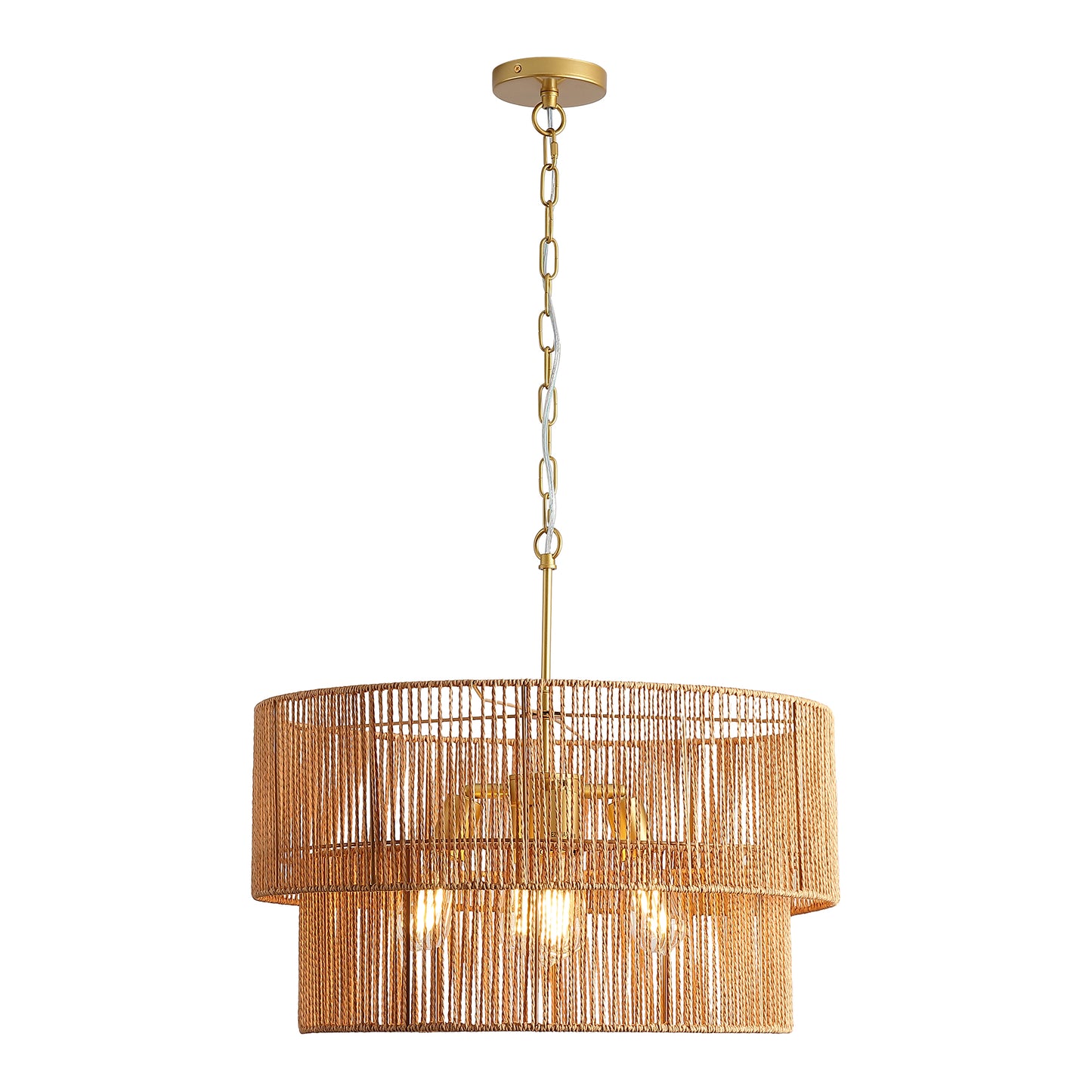 Kitchen Organizer - 23.62in Handwoven Woven Paper Rattan Chandelier