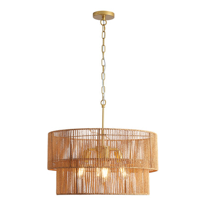 Kitchen Organizer - 23.62in Handwoven Woven Paper Rattan Chandelier