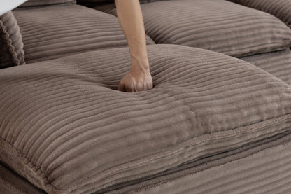 129.8" Width Cloud Couch Oversized Modular Sectional Sofa True Relax