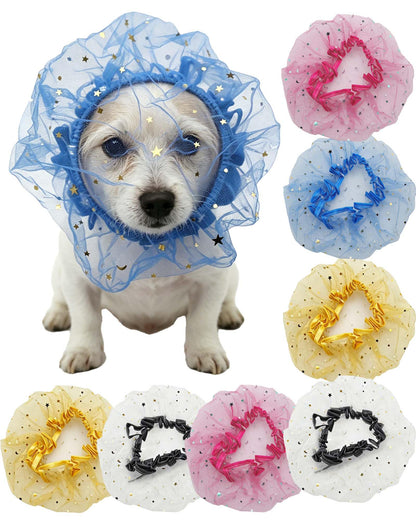 8 Pack Dog Anti-Lick Hood,Breathable Mesh Design With Adjustable Elastic Lightweight Mask, Anti-Scavenging,Pet Safety Hood For Small Dogs And Cats