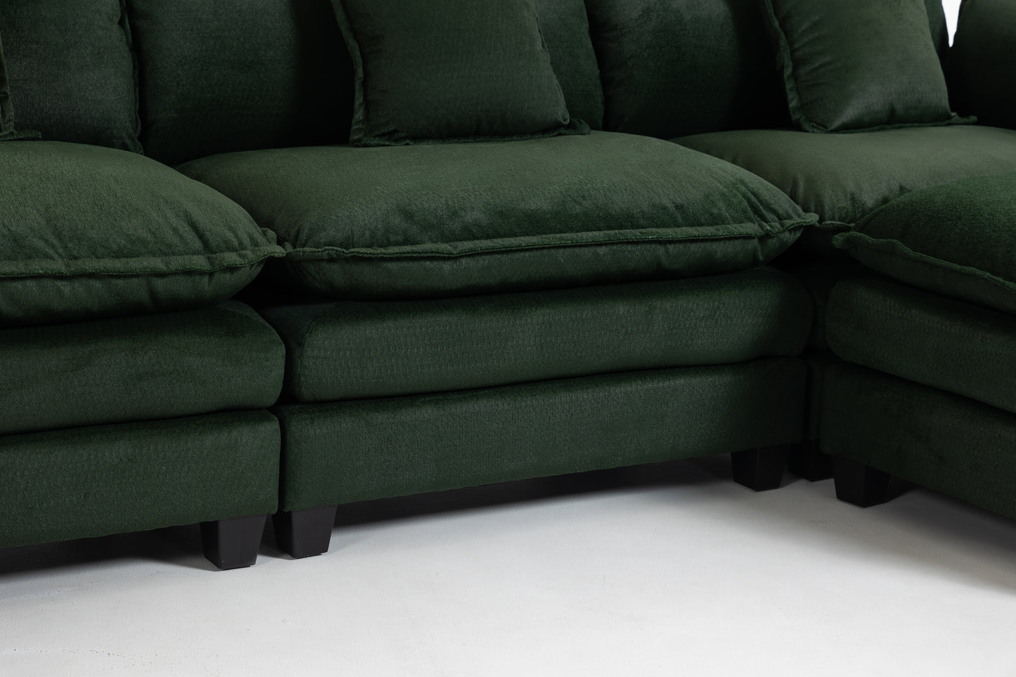 Modern 3seats with ottoman 113.77"Sectional Sofa with Waist