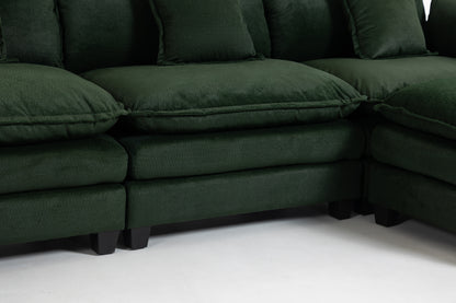 Modern 3seats with ottoman 113.77"Sectional Sofa with Waist