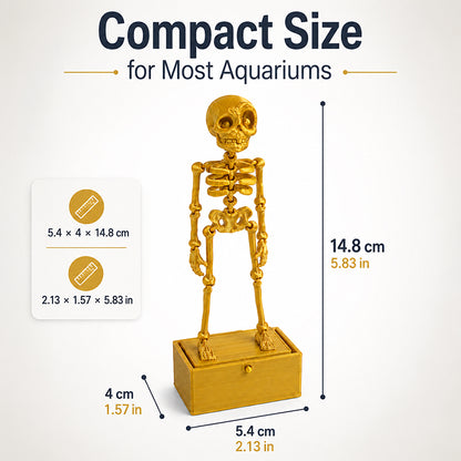 Home Decor - Movable Skeleton Aquarium Ornament, 3D Printed