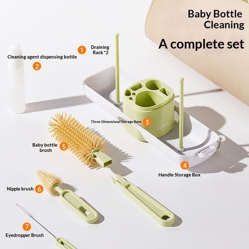 7-in-1 Baby Bottle Brush Portable Cleaning Set Specifically For Babies