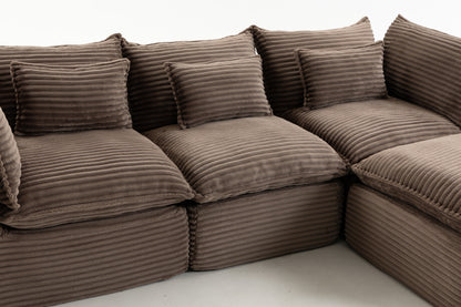 102.3" Width Cloud Couch Oversized Modular Sectional Sofa True Relax