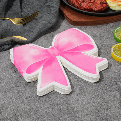 Home Decor - Bow-Shaped Special-Shaped Printed Napkins Party Napkins