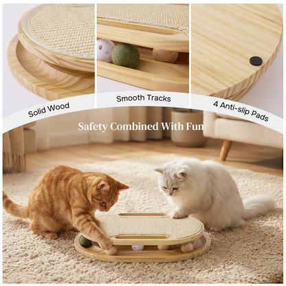 Smart Home Gadget - Cat Scratcher With Ball Track Toy, Sisal Scratch