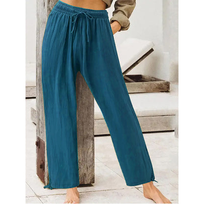 Home Decor - Womens Solid-Color Summer Casual Home Pants