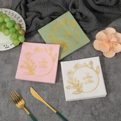 Home Decor - Customized Square Home Napkin Hotel Hot Stamping Napkin